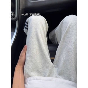 新款三条杠卫裤男款秋季美式潮牌高街直筒长裤X188-P39图片