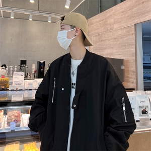 GENIOLAMODE美式拉链设计外套男士秋季新款夹克高级潮牌休闲宽松图片