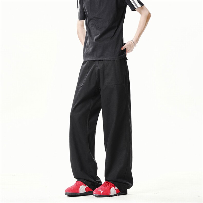 XK438-P50黑色美式直筒夏季裤子男款高级休闲裤,男装休闲裤,电商A178