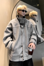复古风时髦潮搭高街上衣潮牌个性设计舒适感呢料夹克HY677TP105，男装夹克，电商A102B