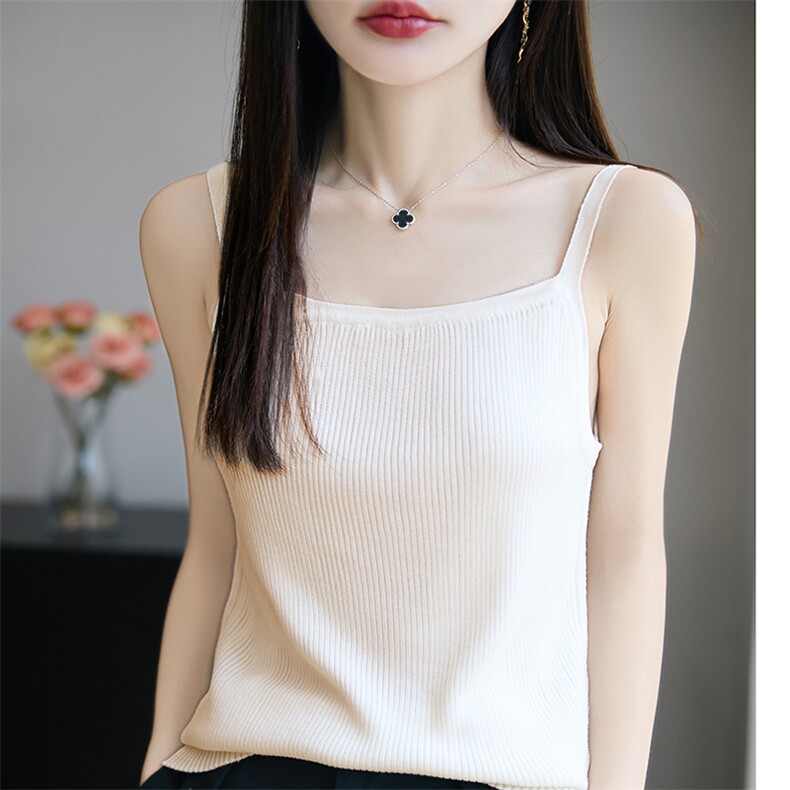 夏季新款简约莱赛尔天丝背心女宽松百搭显瘦时尚休闲上衣,女装背心吊带,斯美雅安迪绒