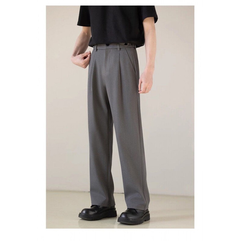夏季休闲直筒西装裤垂感轻熟风男士西裤长裤1001-1-K325-P40,男装西裤,星座1001-1