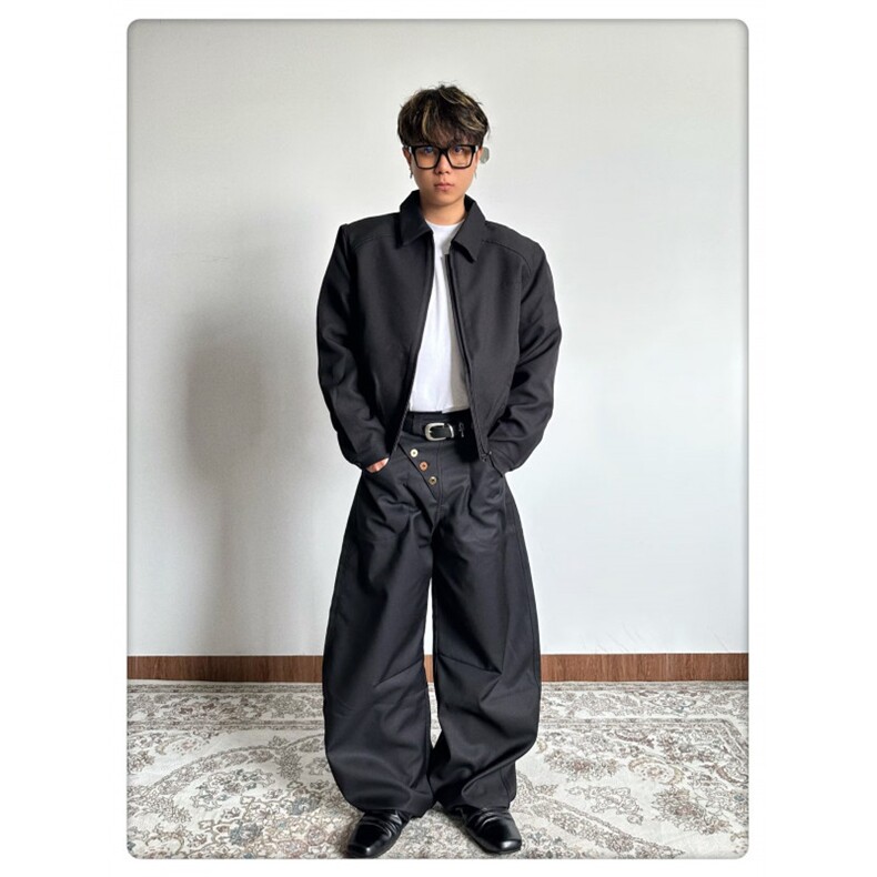 新款休闲裤慵懒百搭ins原宿日系文艺流行气质简约潮流时尚,男装休闲裤,星座506A