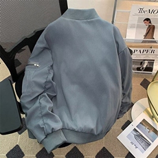 夹克外套男春秋款美式廓形短款冲锋立领教练棒球服2950P65，男装夹克，星座410-2