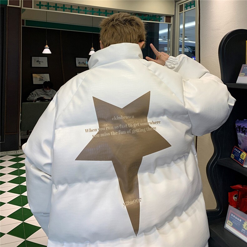 港风鳄鱼纹印花字母设计棉衣大码潮流休闲棉衣男MY77730P128控168，男装棉衣，星座227-7