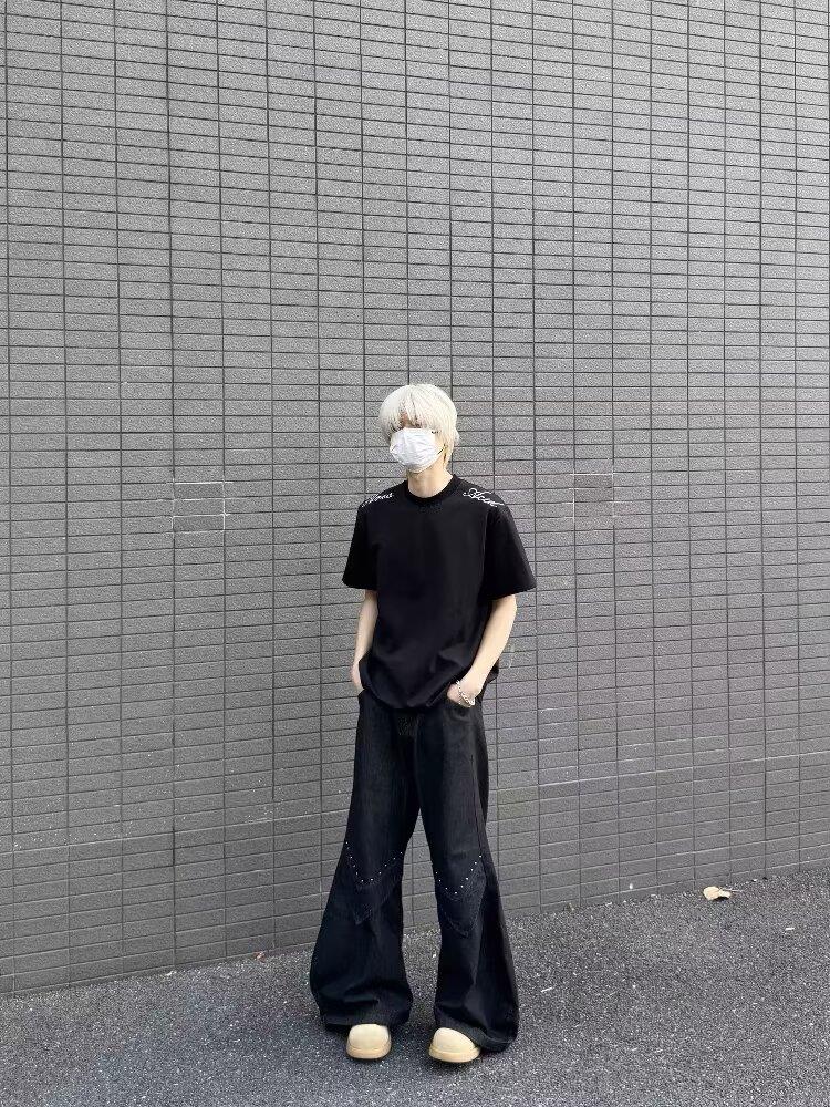 液氨棉260克刺绣短袖,男装T恤,星座613