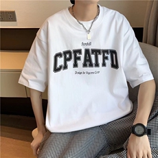 潮牌圆领短袖T恤夏季新款宽松字母印花纯棉休闲JT7P35，男装T恤，星座1116-2