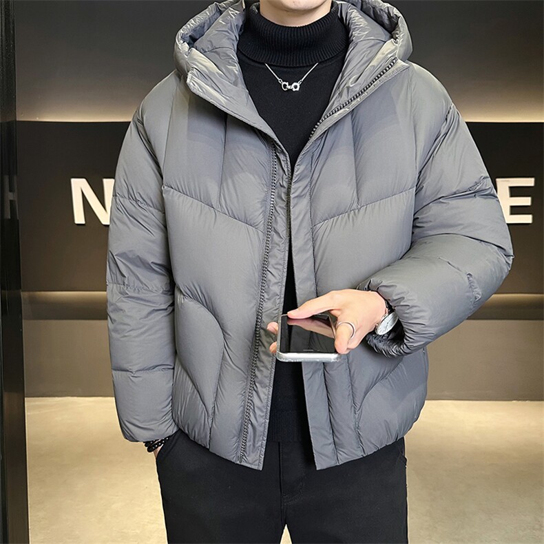 新标90绒冬季男士连帽泡芙云朵羽绒服宽松保暖外套2722-P335,男装羽绒服,电商B338