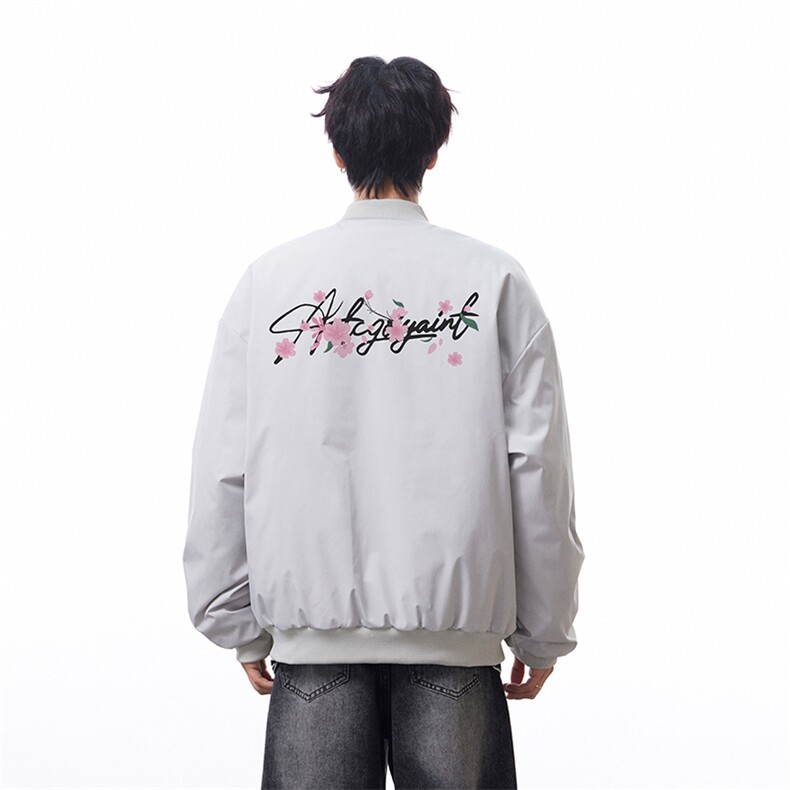 白底抖音直播带货得物高品质棒球领飞行夹克棉衣M1353P88图片