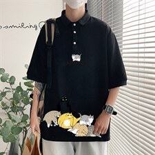 PL57155-P35翻领短袖polo衫男大码胖子半袖t恤男有领保罗衫模特,男装Polo衫,电商A040