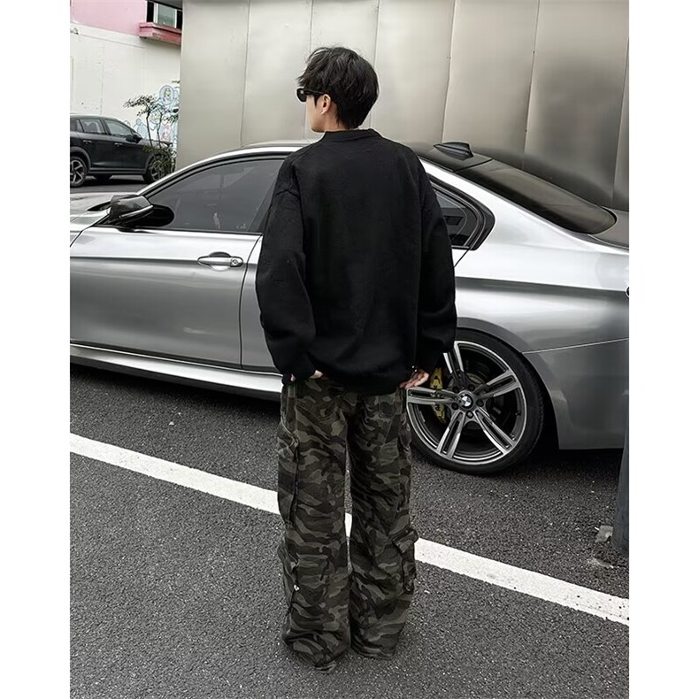 浅灰色亨利领毛衣男秋冬季潮牌慵懒风高级感针织衫cleanfit打底衫,男装针织衫/毛衣,星座506