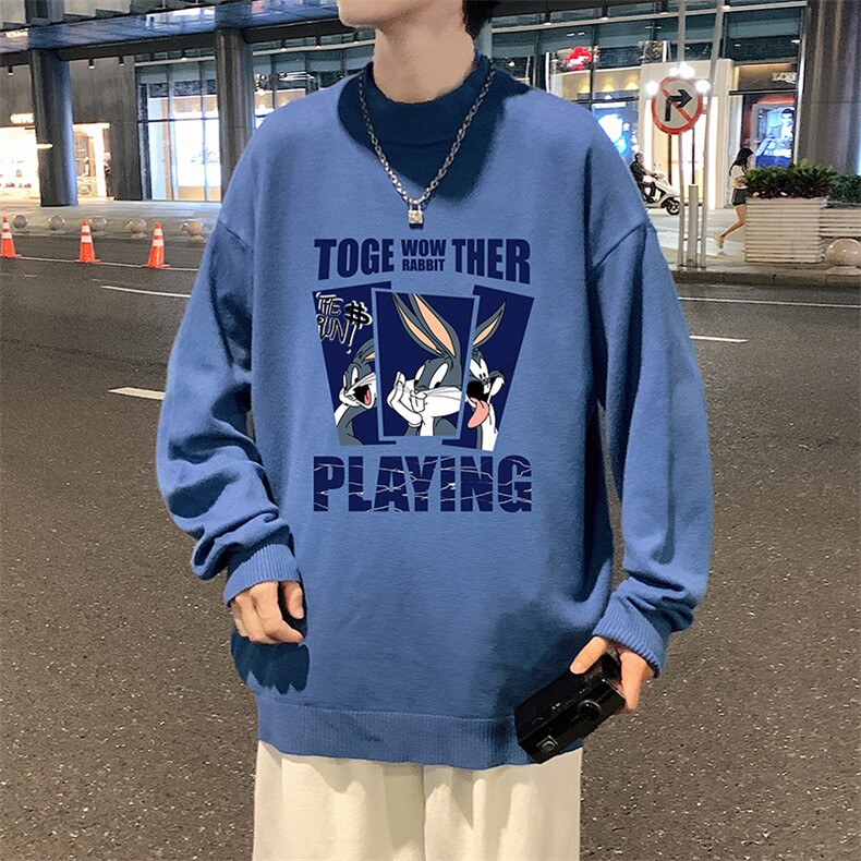 半高领毛衣男士大码针织衫男毛线衣男M18234-P45加绒款-P65,男装针织衫/毛衣,电商A040