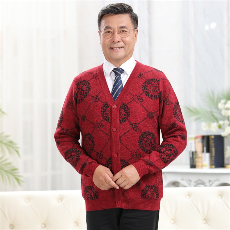 简约通勤常规2025年秋季中老年情侣菱福,针织衫/毛衣,亚东羊绒制品