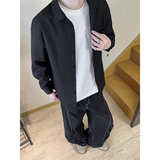 CS043-P35后外工字摺男女通勤百搭秋季长袖衬衣，男装衬衫，电商A178
