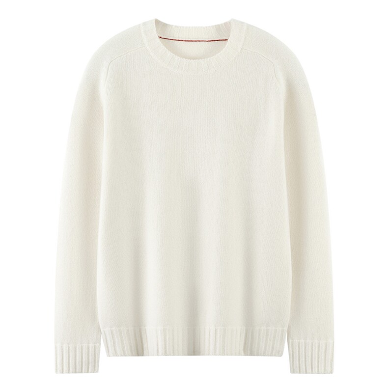 2025年秋季新款百搭女士小山羊绒双股加密马鞍肩圆领，女装羊绒衫，九爵羊绒