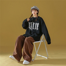中性风22秋/冬新款ins潮流字母宽松百搭圆领套头毛衣M1051P50控68，男装针织衫/毛衣，A247A
