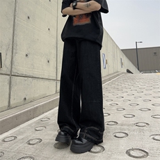 美式高街Vibe牛仔裤男痞帅炸街倒装牛仔裤小众情侣长裤K55033-p50，男装牛仔裤，星座1008