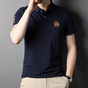 D22771钱塘2020-2主推夏季男士精品短袖休闲翻领T恤P55,勇者小兔精品童装穿搭图片