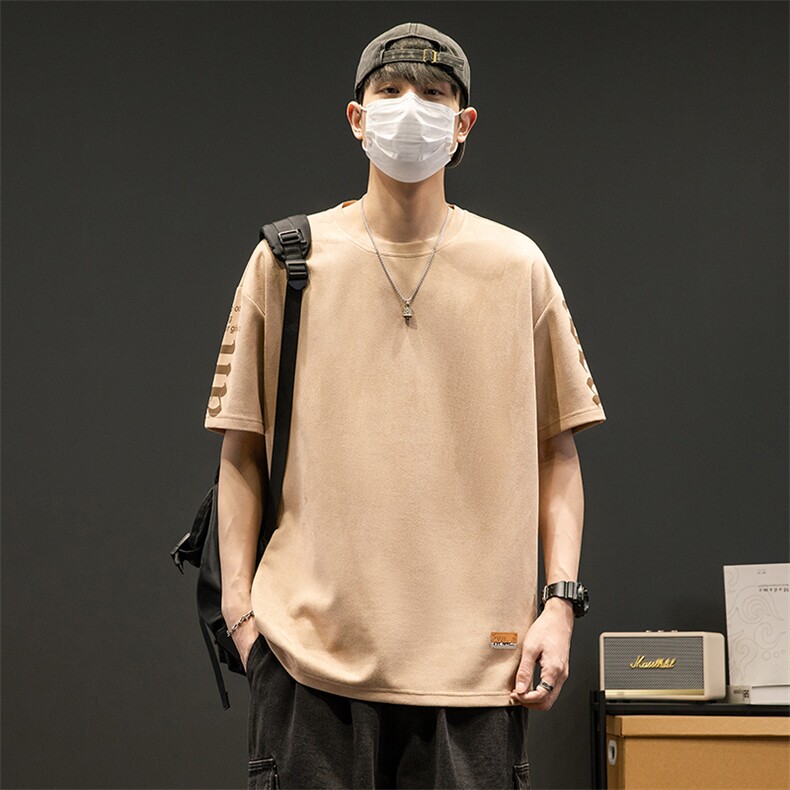 新款短袖男SZON景夏季t恤休闲百搭印花圆领T恤男上衣TC3136-P35图片