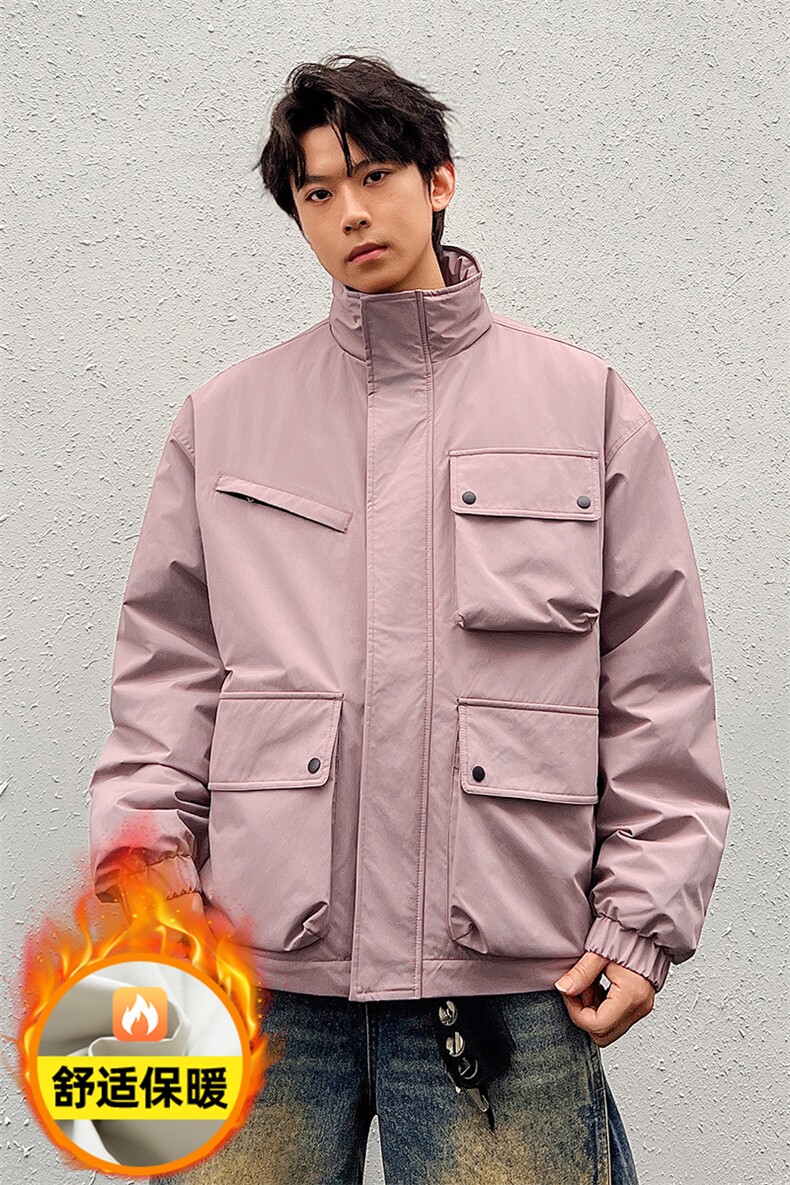美式新款秋冬多口袋户外机能休闲棉衣外套A436-W990-P95138,男装棉衣,电商A436