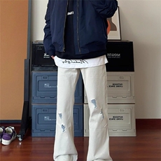 春秋季美式复古藏青色飞行夹克简约宽松微短款拉链外套棒球服，男装夹克，星座506A