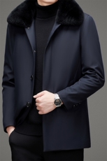 DZA03钱塘2020-3中年男士冬季厚款商务休闲有帽羽绒服货稳P240，男装羽绒服，钱塘207-3