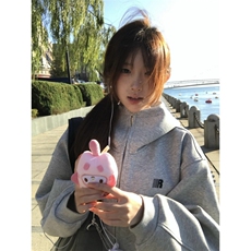 5289-P62原版做工纯棉华棉复合休闲拉链卫衣薄款/加绒，女装卫衣/绒衫，星座617A-2