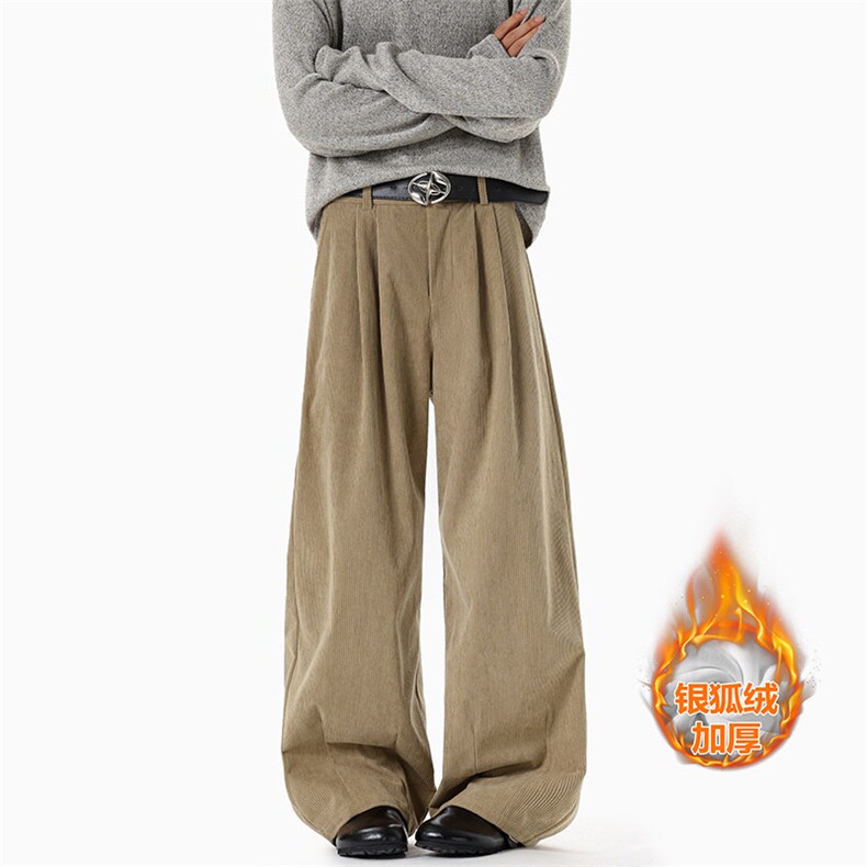 1506-1/K4011/P44灯芯绒裤子男女款秋冬宽松大码男裤复古重阔腿裤，男装休闲裤，星座1506-1