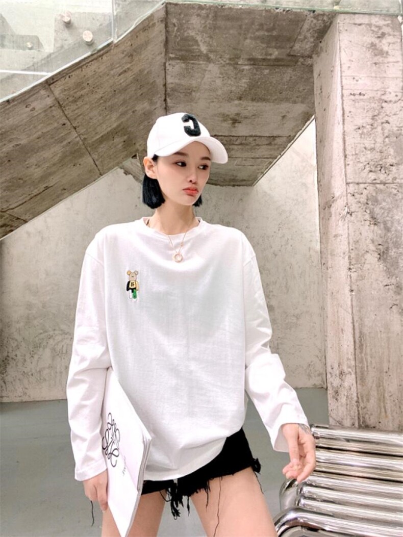 韩版时尚休闲百搭长袖T恤，女装T恤，璐玩美