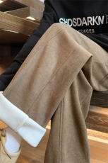 冬季加绒保暖休闲裤扎染美式卫裤直筒裤子男女5D2119-TP3268，男装休闲裤，电商A102