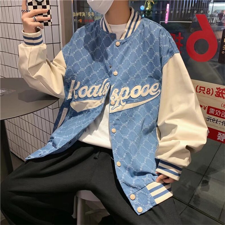 春秋季潮牌棒球服外套男士港风ins帅气J6525P55,男装夹克,星座1116-2