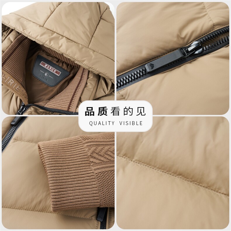 主推新款冬季短款90绒子白鸭绒羽绒服外套中年男装加厚羽绒服夹克,男装夹克,钱塘723