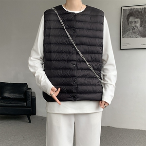 8XL-M 轻薄羽绒服马甲男背心内胆90白鸭绒马夹外套YRFC07P98控138图片