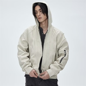 美式复古解构连帽工装外套男街头座山雕水洗夹克310A-4-B939-P100图片
