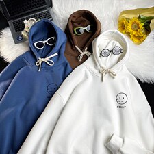 WY2072-P35加绒款-P40纯棉连帽卫衣男大码运动帽衫宽松薄，男装卫衣，电商A040