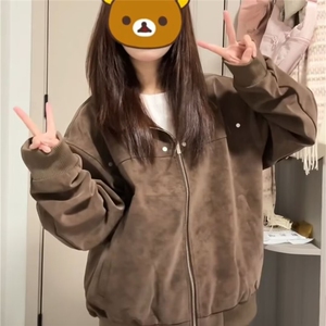 472-P54 皮夹克流行新款气质日系简约时尚文艺百搭慵懒潮流图片