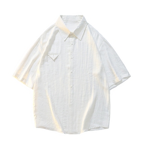 夏季薄款亚麻混纺透气衬衫短袖套装两件套男TZ9099 P60图片