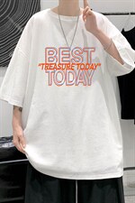 YT26181-P30亚短袖t恤男大码五分袖男宽松七分袖港风模特，男装T恤，电商A040