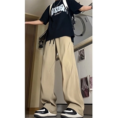 直播得物大码宽松夏季冰丝裤休闲裤西裤K46特批35，男装休闲裤，星座617B