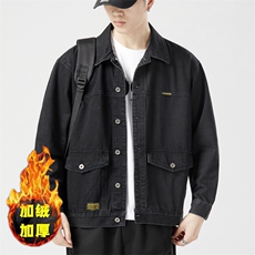 春夏秋季牛仔夹克男时尚潮流纯色青少年休闲外套J170-P50现货外贸，男装夹克，星座224