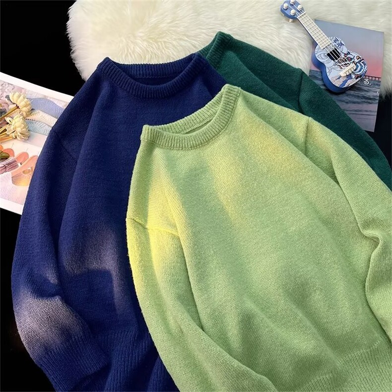 男女毛衣春秋款圆领纯色针织打底衫薄款毛衫半高领毛线衣6204-P42，男装针织衫/毛衣，电商B245