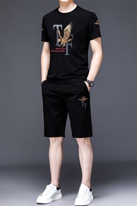 中老年运动套装男夏季三件套爸爸装夏装运动服时尚休闲商务男装图片