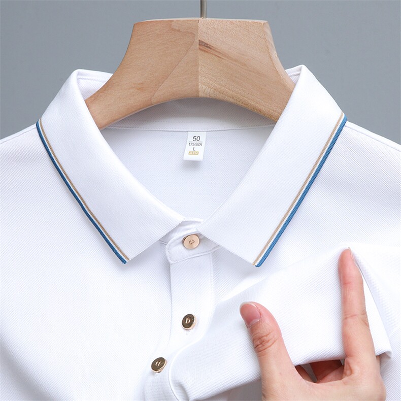polo衫男士休闲2023夏季新款商务翻领短袖T恤男装夏装上衣服薄款图片