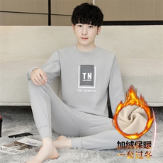 秋冬保暖内衣男士秋衣秋裤加绒加厚青少年学生套装TZ3136-P67，男装棉衣，星座310B-3