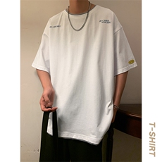 短袖t恤男士圆领港风潮流体桖夏季印花百搭t恤TC3031-P25控49，男装T恤，星座717