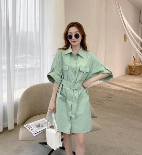 韩版休闲牛仔连衣裙，女装连衣裙，E莎