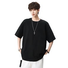 260G高克重大码落肩纯棉光板T恤A158-DT06-P20，男装T恤，电商A158