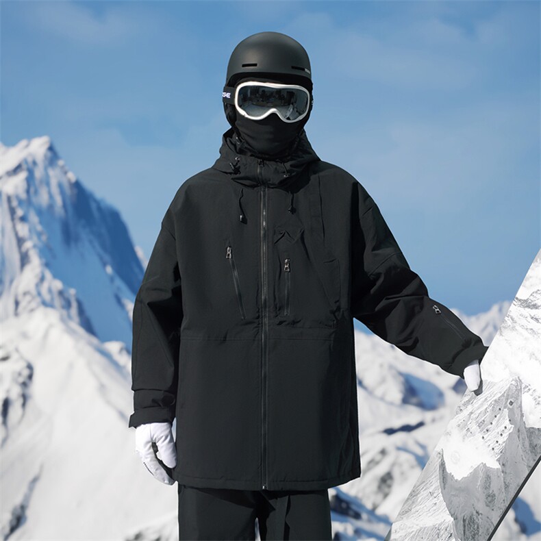 户外防水防风连帽大码男女加厚保暖防寒滑雪服外套M42-P165控218，男装棉衣，电商A001