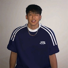 夏季美式高街重磅纯棉三条杠织带撞色男女短袖T恤ZD529-特P30，男装T恤，电商A486