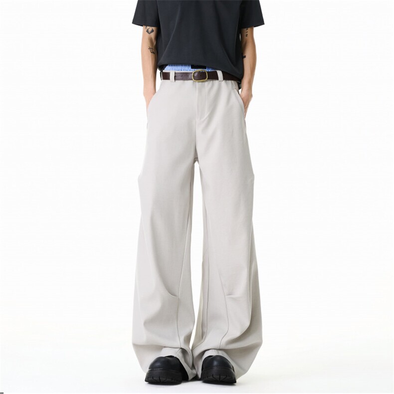 抖音品质夏季新款弯刀宽松阔腿休闲西裤B315-K25440-特p45控88,男装西裤,电商B315